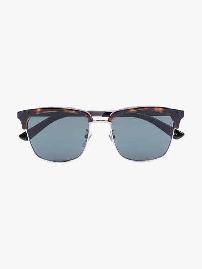 Gucci Tortoiseshell Square Wayfarer Sunglasses In Brown