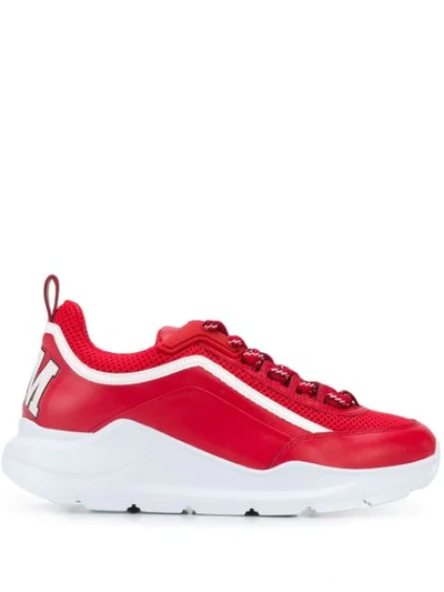 Msgm Z Running Chunky Trainers In Red