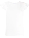 Dondup Ruffle Sleeve Top In White