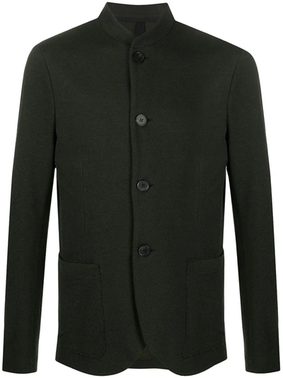 Harris Wharf London Piqué Slim-fit Jacket In Green