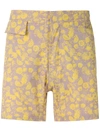 Amir Slama Floral Tactel Swim Shorts In Yellow