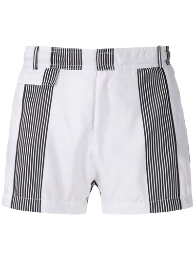 Amir Slama Striped Tactel Swim Shorts In White