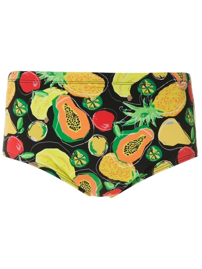 Amir Slama Frutas Print Trunks In Black