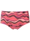 Amir Slama Ondas Print Trunks In Pink