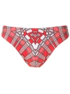 Amir Slama Cocar Print Trunks In Red