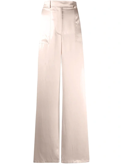 Tom Ford High-rise Wide-leg Satin Trousers In Pink