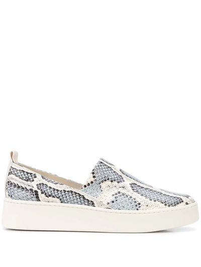 Vince Leopard Print Slip-on Trainers In Multicolour