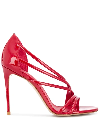 Le Silla Scarlet 120mm Sandals In Red