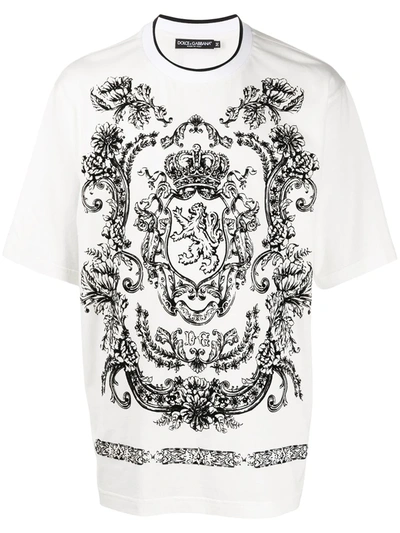 Dolce & Gabbana Printed T-shirt In White