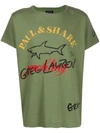 Paul & Shark Logo Print T-shirt In Green