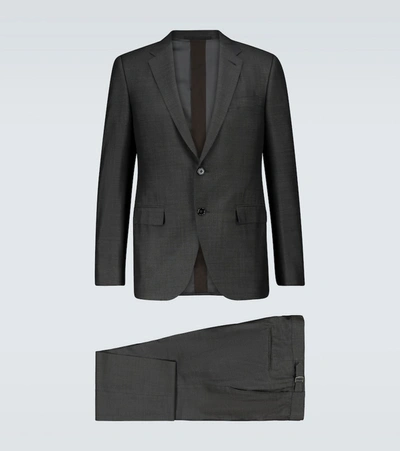 Ermenegildo Zegna Silk Wool-blend Suit In Grey