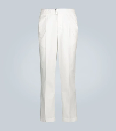 Officine Generale Luigi Pleated Chino Pants In White