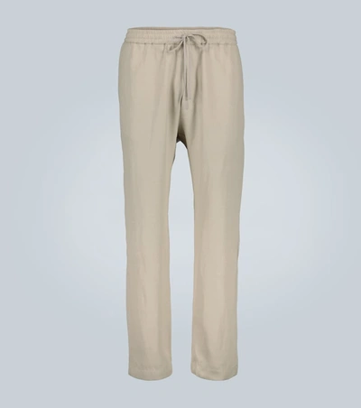 Barena Venezia Bativoga Drawstring-waist Cotton-blend Trousers In Beige