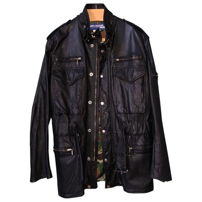 Pre-owned Junya Watanabe Leather Jacket In Black