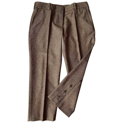 Pre-owned Alexander Mcqueen Wool Trousers In Brown