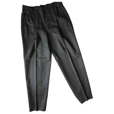 Pre-owned Guy Laroche Wool Trousers In Grey