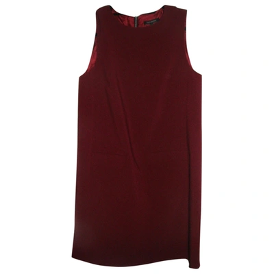 Pre-owned Tara Jarmon Mid-length Dress In Burgundy