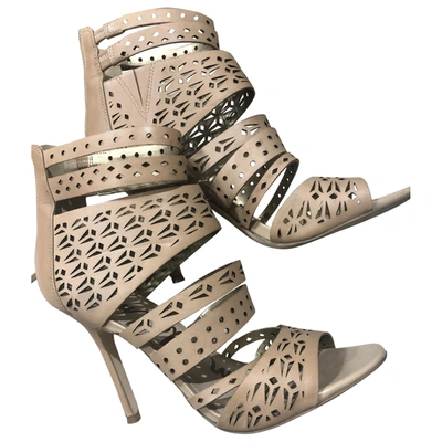 Pre-owned Sam Edelman Leather Sandals In Beige