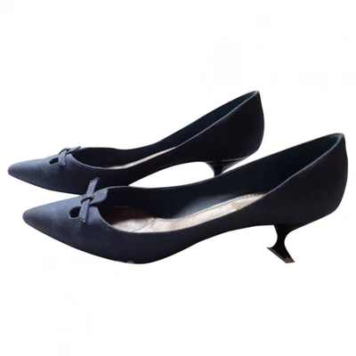 Pre-owned Marc By Marc Jacobs Cloth Heels In Blue
