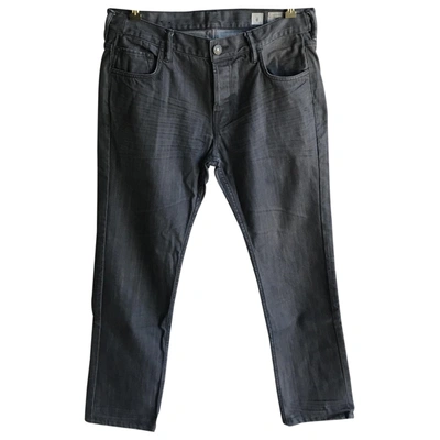 Pre-owned Allsaints Straight Jeans In Grey