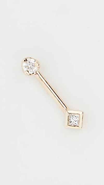 Zoë Chicco 14k Gold Barbell Stud Earring In Yellow