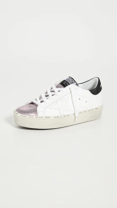 Golden Goose Hi Star Sneakers In White/iridescent