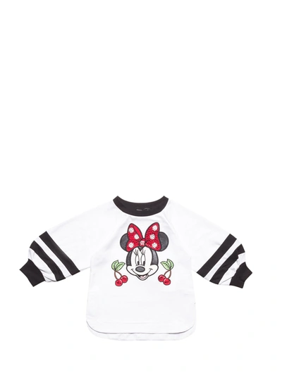 Monnalisa Minnie Mouse Embroidery Sweatshirt In White
