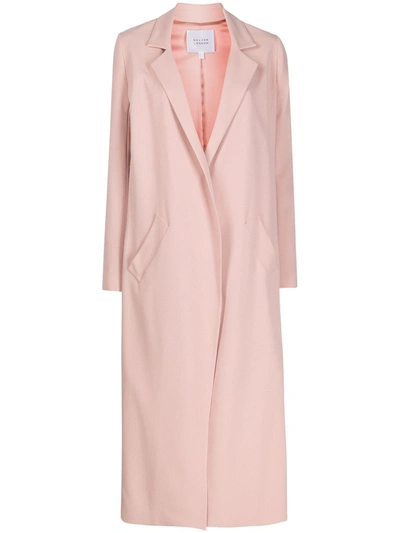 Galvan Sun Satin Open-front Coat In Pink