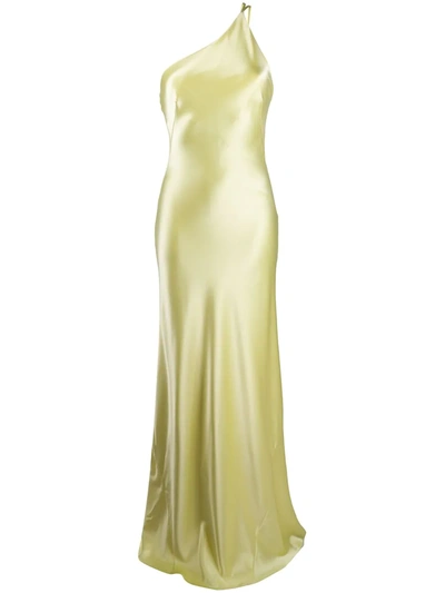 Galvan Satin Roxy Slip Dress In Yellow
