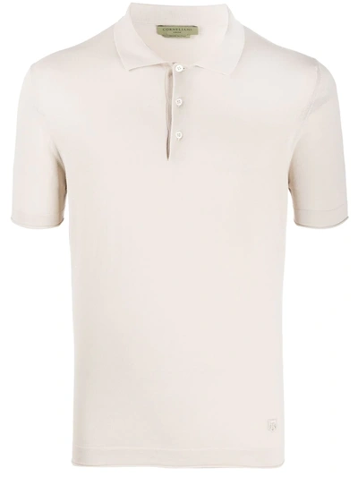 Corneliani Short-sleeved Polo Shirt In Neutrals