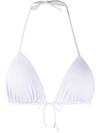 Fisico Mesh-panel Halterneck Bikini Top In White