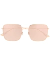 Dior Stellaire 1 Xs Square-frame Sunglasses In Gold