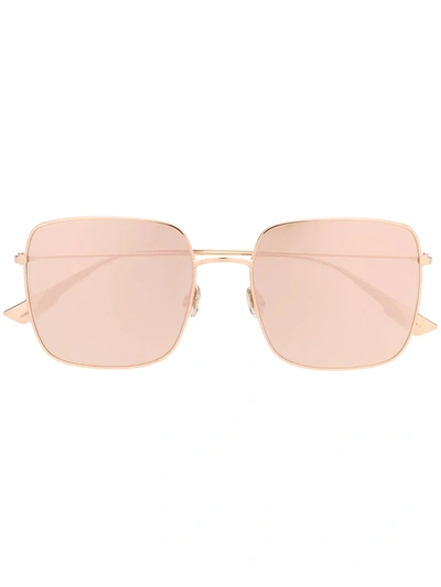 Dior Stellaire 1 Xs Square-frame Sunglasses In Gold