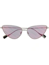 Balenciaga Unisex Cat-eye Sunglasses In Silver
