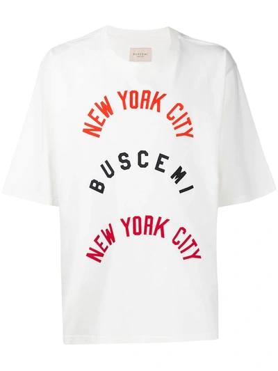 Buscemi Oversized Fit T-shirt In White