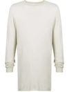 Rick Owens Long-sleeve Fitted Top In Neutrals