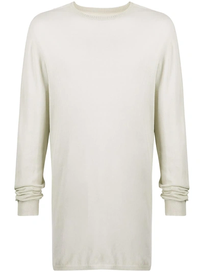 Rick Owens Long-sleeve Fitted Top In Neutrals