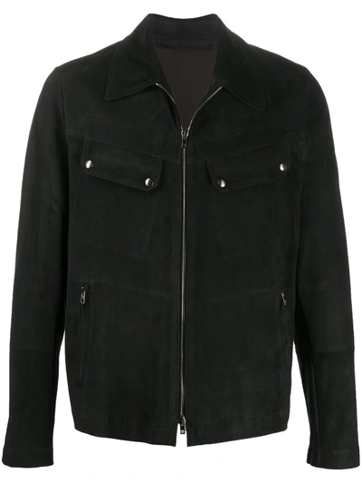 Salvatore Santoro Fitted Leather Jacket In Black