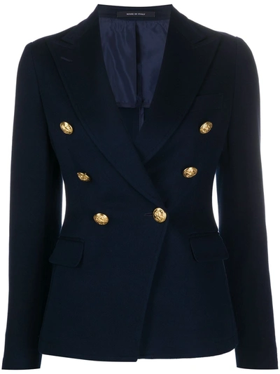 Tagliatore Jalicya Double-breasted Blazer In Blue
