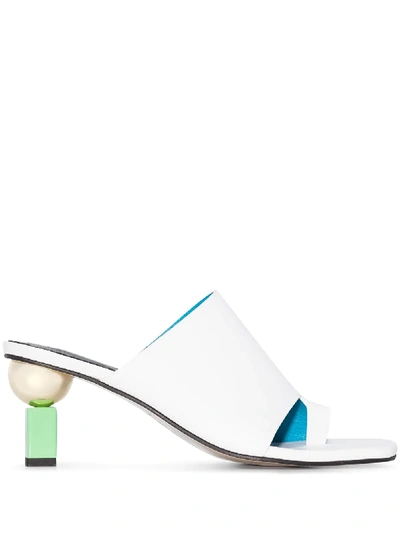 Yuul Yie Marie 70mm Leather Mules In White