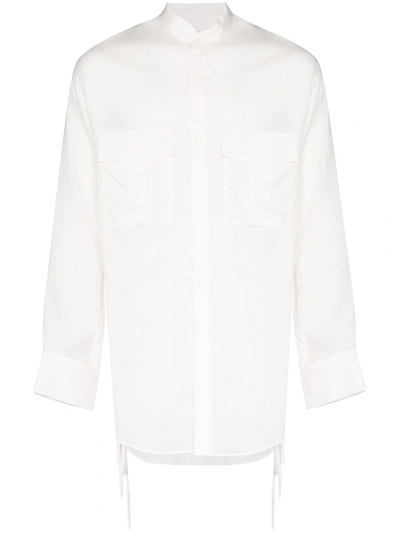Bed J.w. Ford Tasselled Cotton And Silk Shirt In White