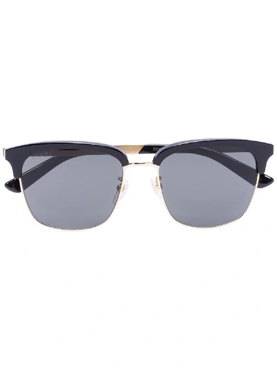 Gucci Square-frame Tinted Sunglasses In 黑色