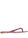 Studio Amelia Square-toe Flip-flop Sandals In Purple