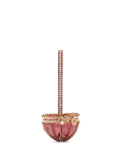 Rosantica Aphrodite Embellished Faille Mini Bag In Metallic