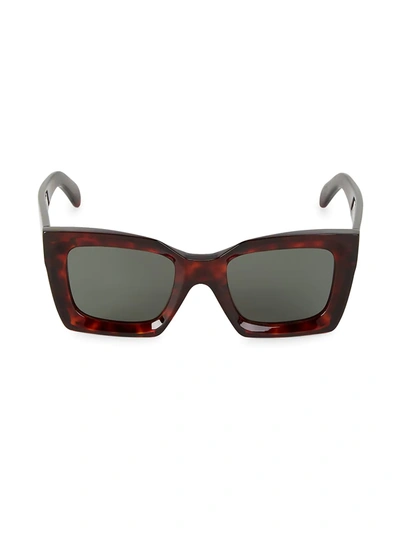 Celine 51mm Oversized Square Sunglasses In Havana