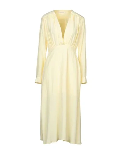 Liviana Conti Midi Dresses In Yellow