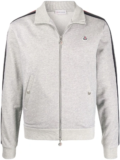 Moncler Zip-up Track Jacket In Grey