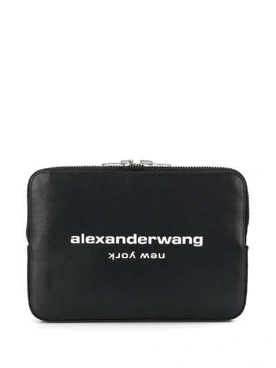 Alexander Wang Logo-print Pouch In Black