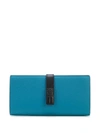 Loewe Strap-detail Continental Wallet In Blue