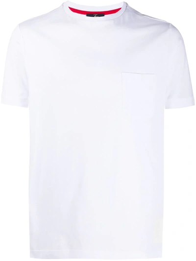 Fay T-shirt Mit Kastigem Schnitt In B001 White